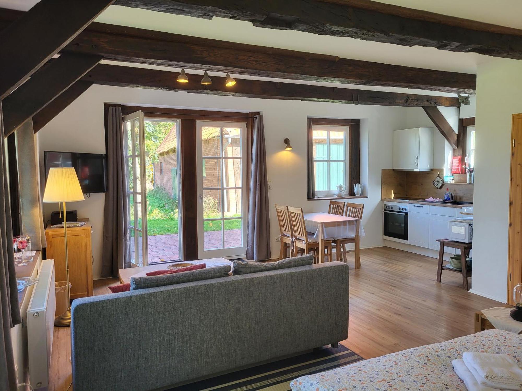 Altes Backhaus Bauernhof Vogel Apartment Rohrsen Bagian luar foto